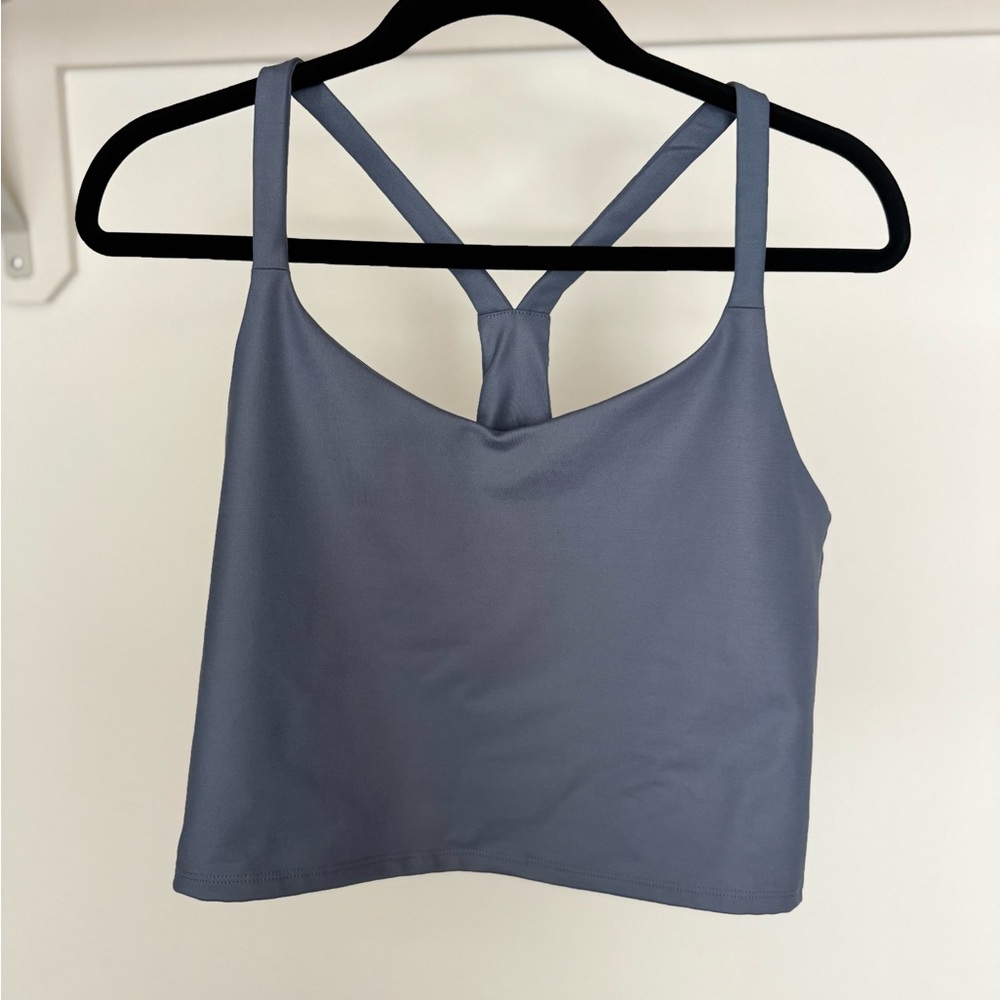 Abercrombie Blue-Gray Y-Back Crop Tank M